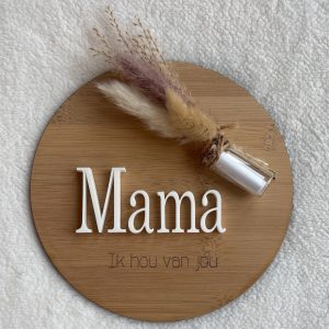 Mama ik hou van jou en wens flesje