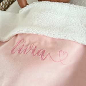 Baby dekentje roze velvet Teddy