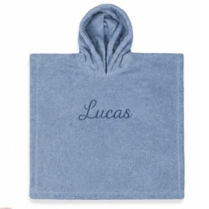 Poncho badstof Blue